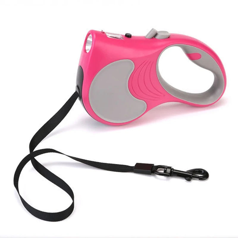 5M Dog Leash for Small Dogs Cat with Lights for Small Medium Large Dogs Cats Automatic Retractable Durable Pet Supplies