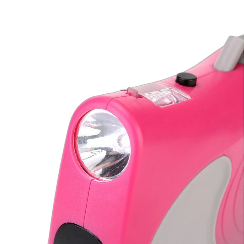 5M Dog Leash for Small Dogs Cat with Lights for Small Medium Large Dogs Cats Automatic Retractable Durable Pet Supplies