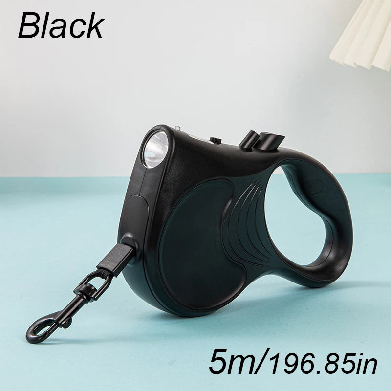 5M Dog Leash for Small Dogs Cat with Lights for Small Medium Large Dogs Cats Automatic Retractable Durable Pet Supplies