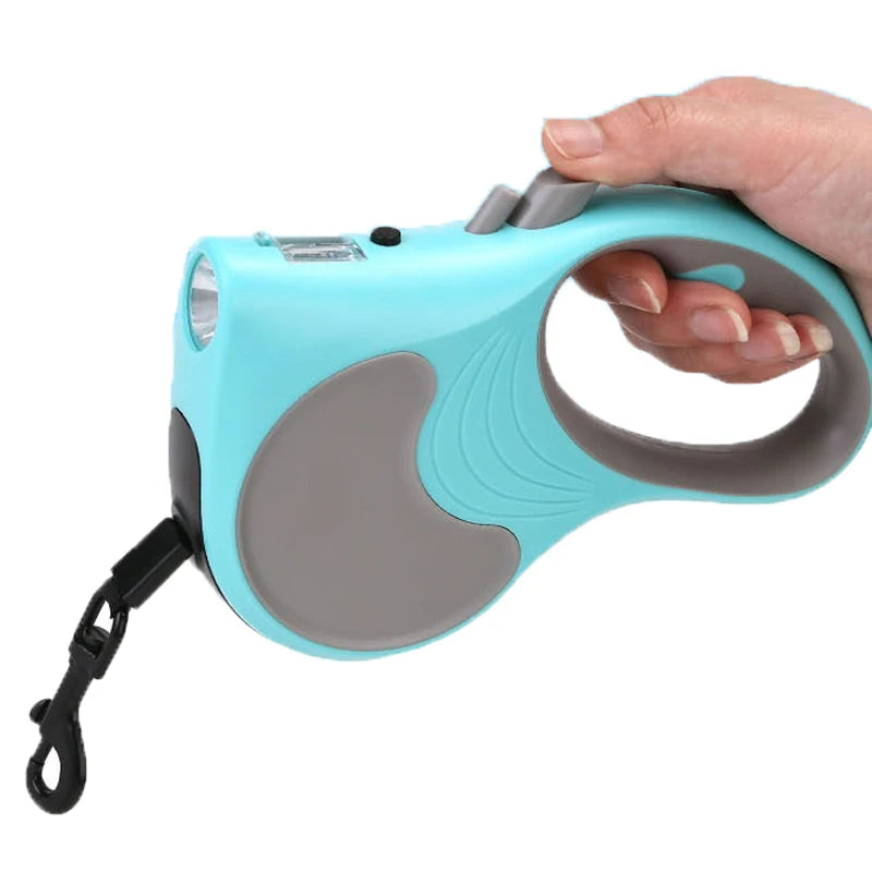 5M Dog Leash for Small Dogs Cat with Lights for Small Medium Large Dogs Cats Automatic Retractable Durable Pet Supplies