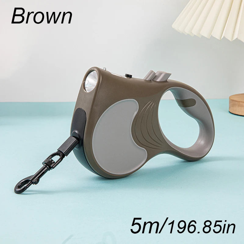 5M Dog Leash for Small Dogs Cat with Lights for Small Medium Large Dogs Cats Automatic Retractable Durable Pet Supplies